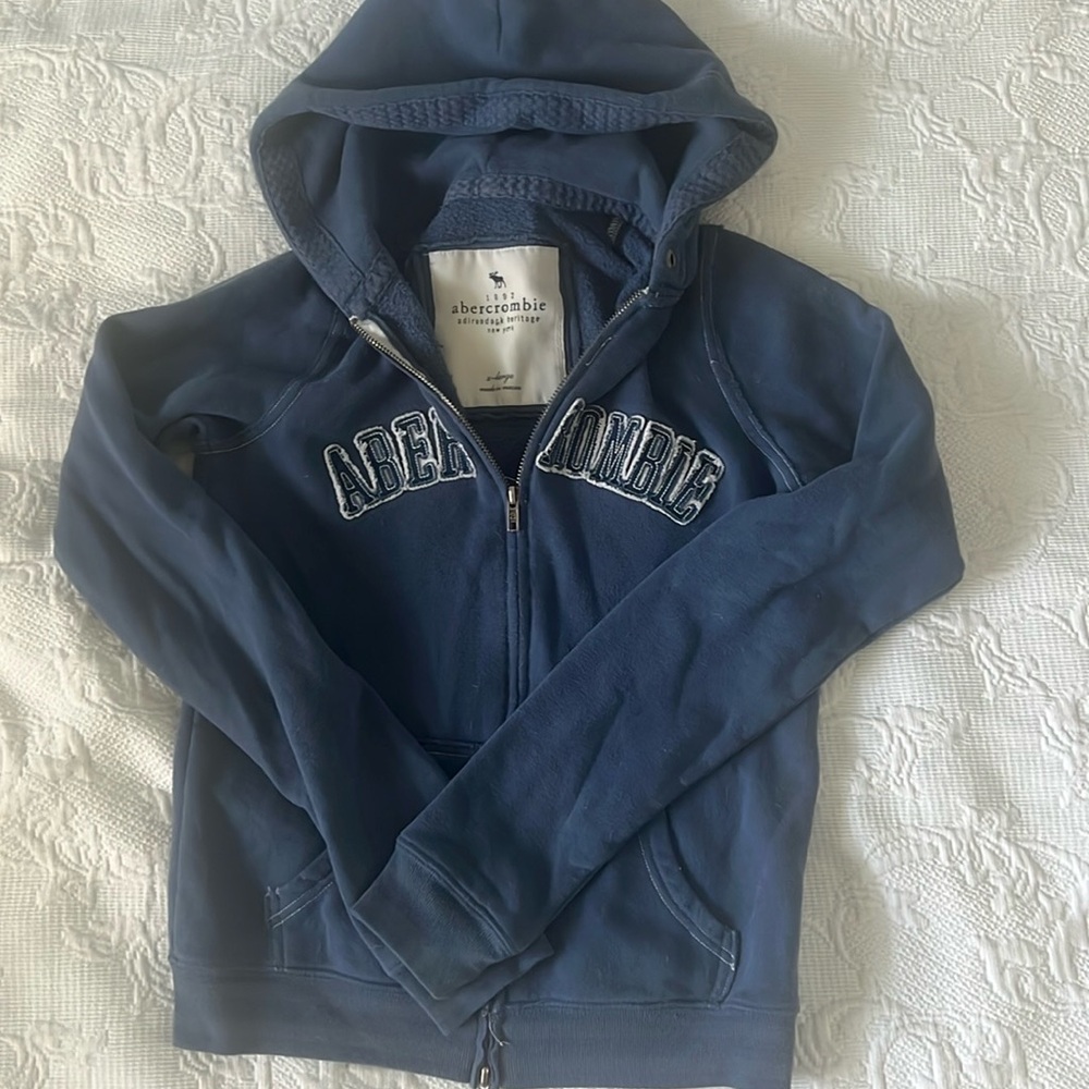 Vintage Y2K Abercrombie & Fitch Blue Hoody XS Small